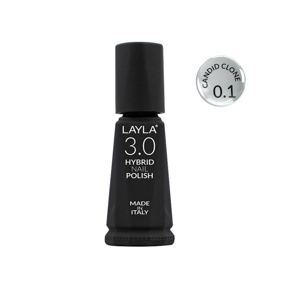 Layla Cosmetics 3.0 Hybrid Nail Polish N.1 Candid Clone - Lac de Unghii Clasic