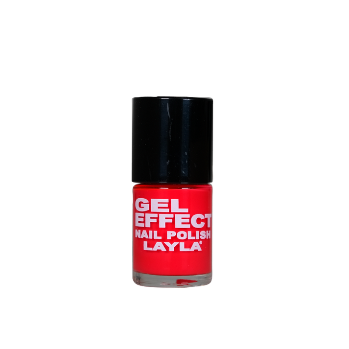 Layla Cosmetics Gel Effect Nail Polish N.05 Coral Red - Lac de Unghii Clasic