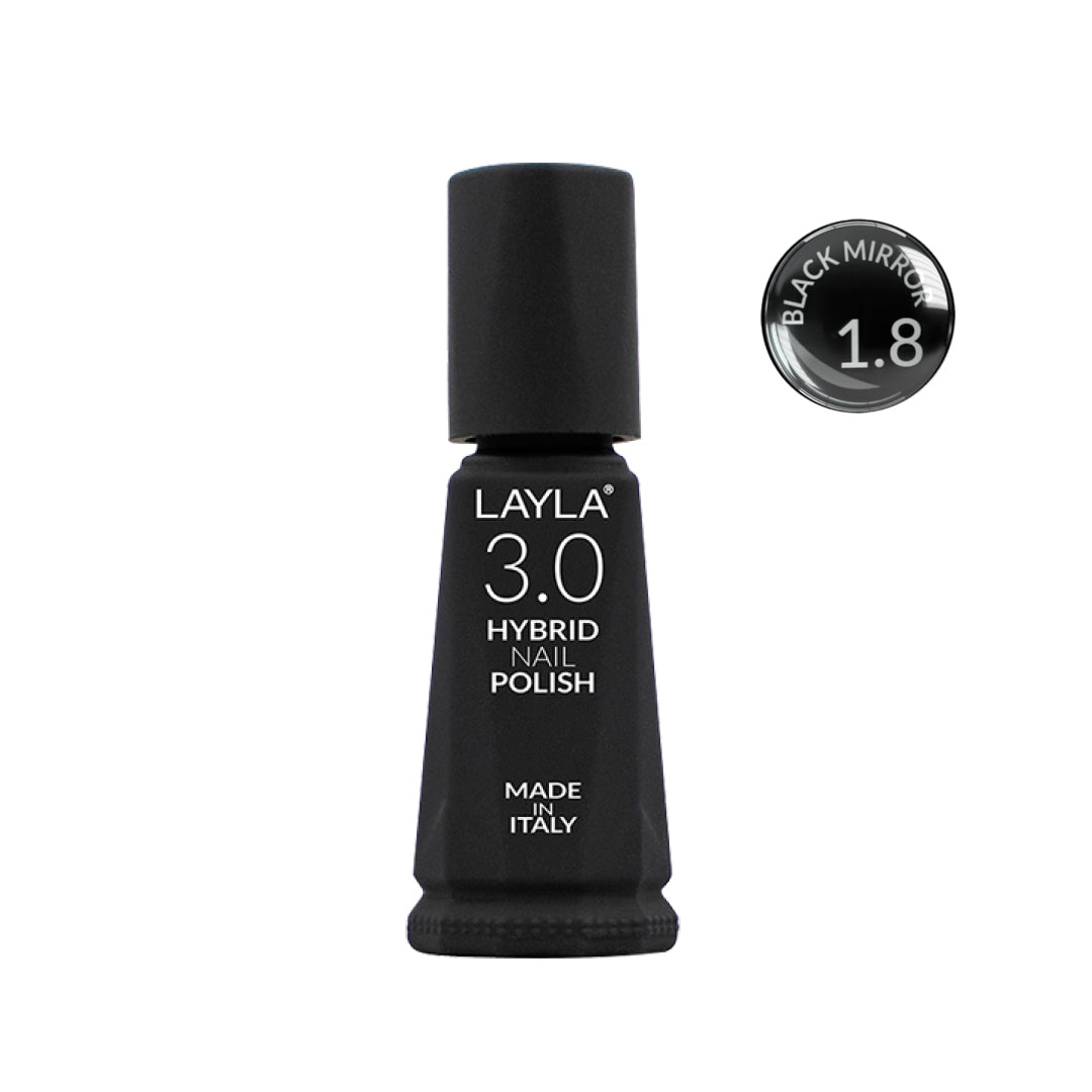 Layla Cosmetics 3.0 Hybrid Nail Polish N.18 Black Mirror - Lac de Unghii Clasic