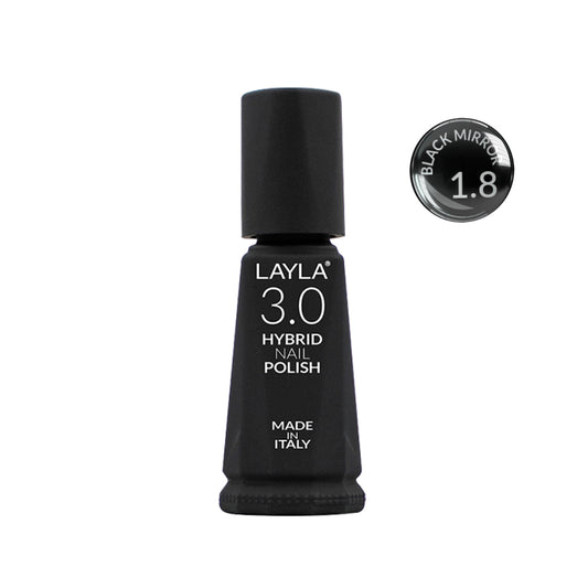 Layla Cosmetics 3.0 Hybrid Nail Polish N.18 Black Mirror - Lac de Unghii Clasic