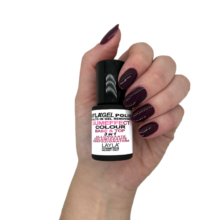 Layla Cosmetics Gumeffect Colour N.32 Purple Noire - Oja Semipermanenta Rubber