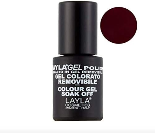 Layla Cosmetics Laylagel Polish N.10 Red Black - Gel UV, 10 ml