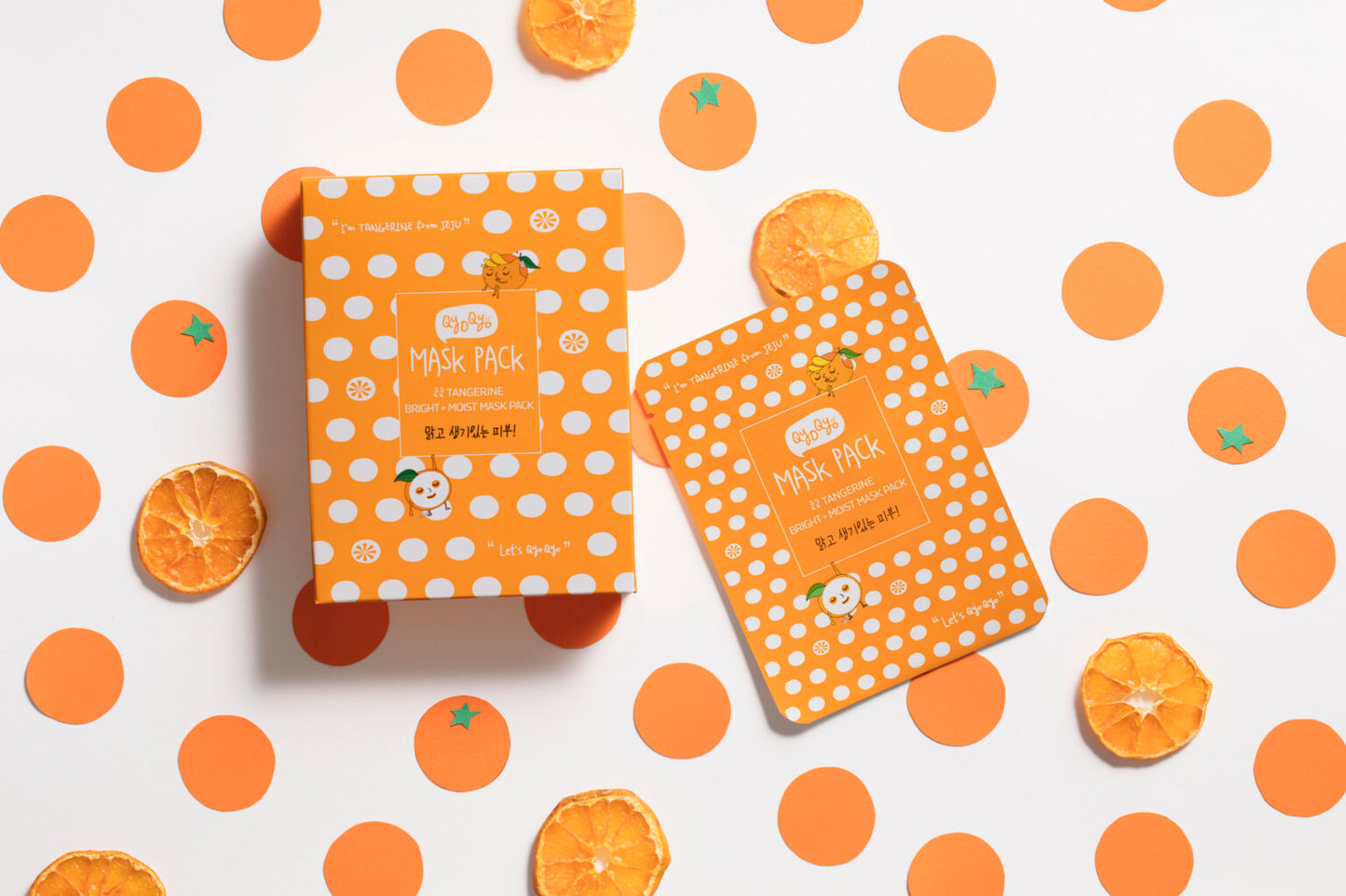 QyoQyo Tangerine Bright and Moist Mask Pack 23mlx10buc - Masca de fata