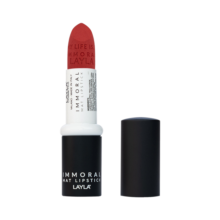 Layla Cosmetics Immoral Mat Lipstick No 13 Coral Resin - Ruj Intens Mat