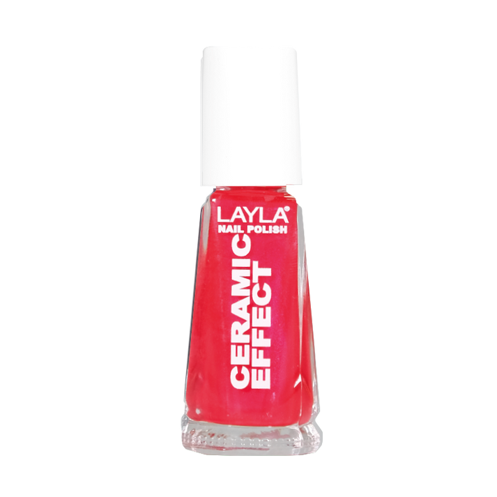 Layla Cosmetics Nail Polish Ceramic Effect N.94 Canadian Red - Lac de Unghii Clasic