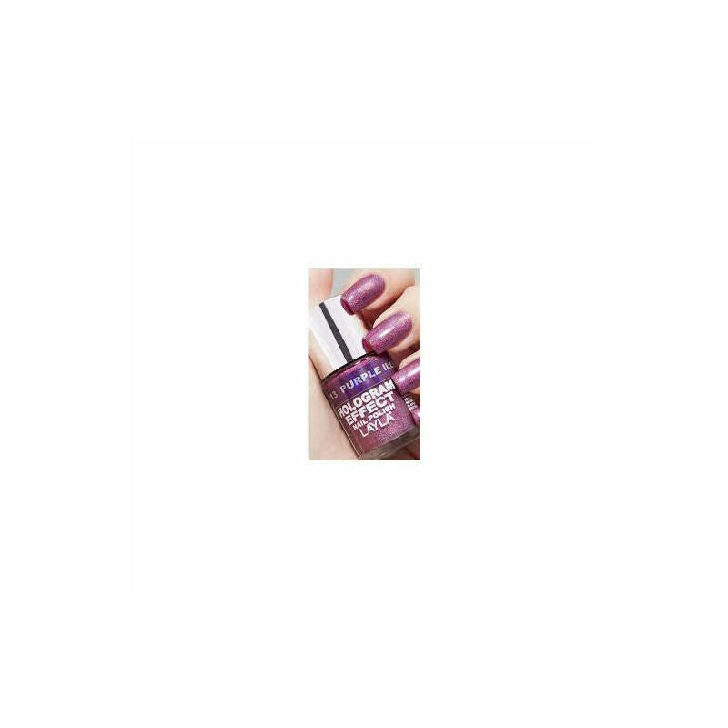 Layla Cosmetics Hologram Effect N.13 Purple Illusion - Lac de Unghii Clasic cu Efect Holografic