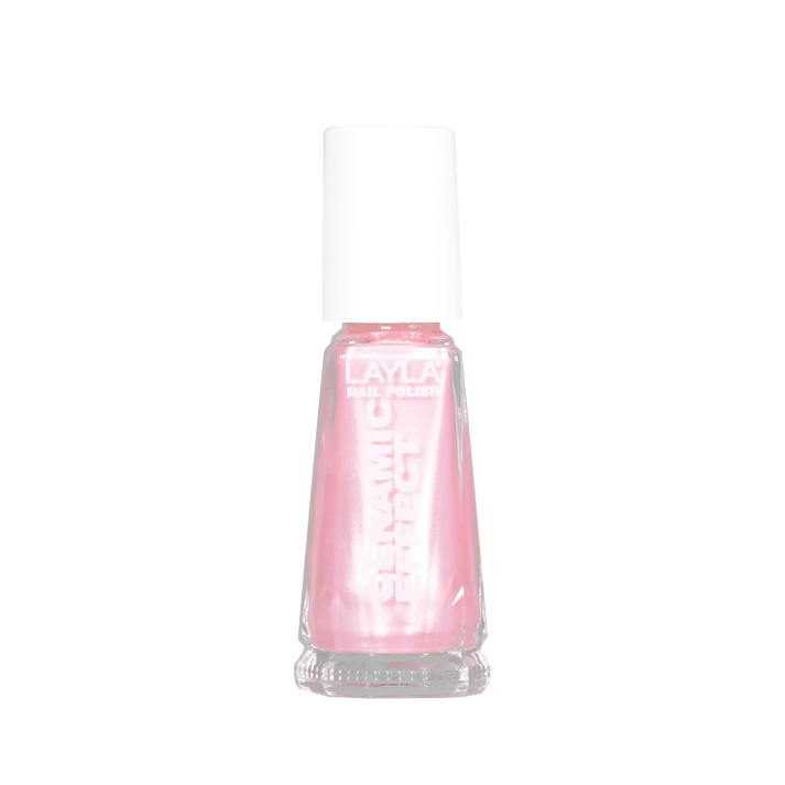 Layla Cosmetics Nail Polish Ceramic Effect N.112 Pearly Pink Love - Lac de Unghii Clasic