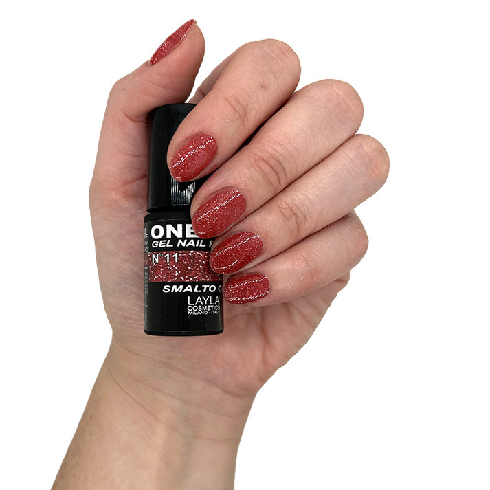 Layla Cosmetics One Step Gel Nail Polish N.11 Red Comet - Oja Semipermanenta