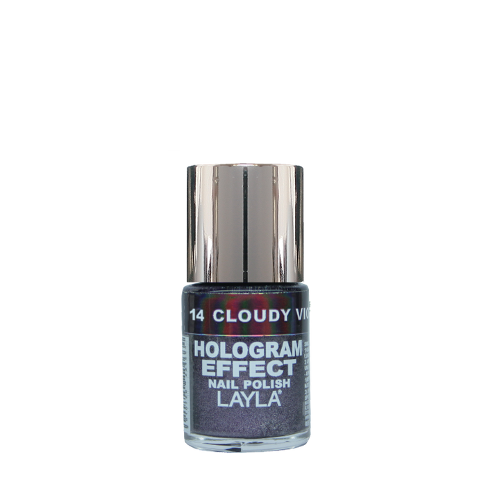Layla Cosmetics Hologram Effect N.14 Cloudy Violet - Lac de Unghii Clasic cu Efect Holografic
