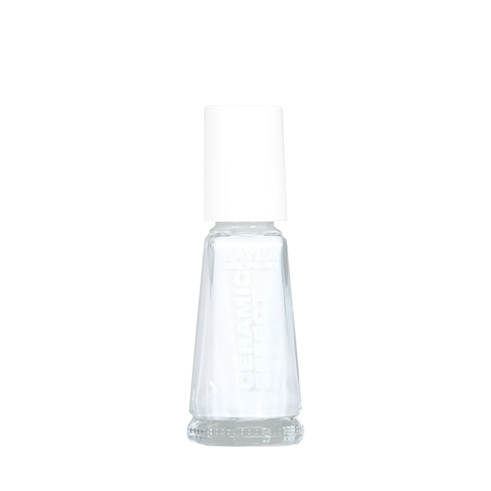 Layla Cosmetics Nail Polish Ceramic Effect N.1 Soft White - Lac de Unghii Clasic