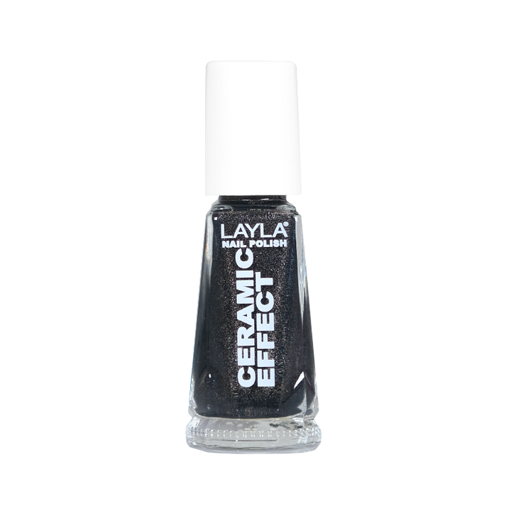 Layla Cosmetics Nail Polish Ceramic Effect N.26 Black Star - Lac de Unghii Clasic