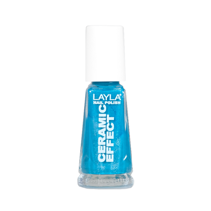 Layla Cosmetics Nail Polish Ceramic Effect N.28 Celebrity Green - Lac de Unghii Clasic