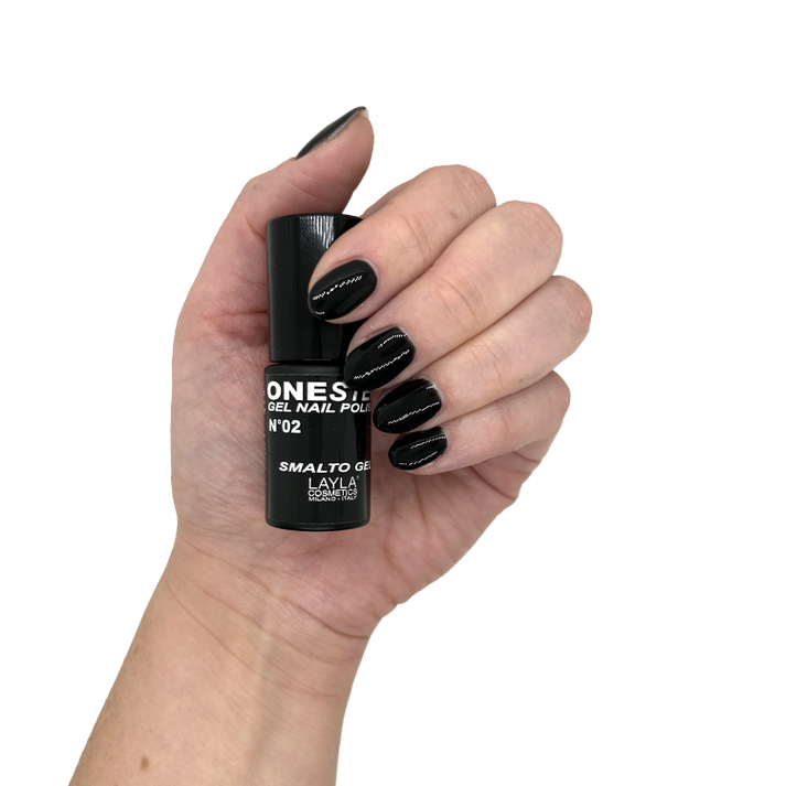 Layla Cosmetics One Step Gel Nail Polish N.2 Black - Oja Semipermanenta