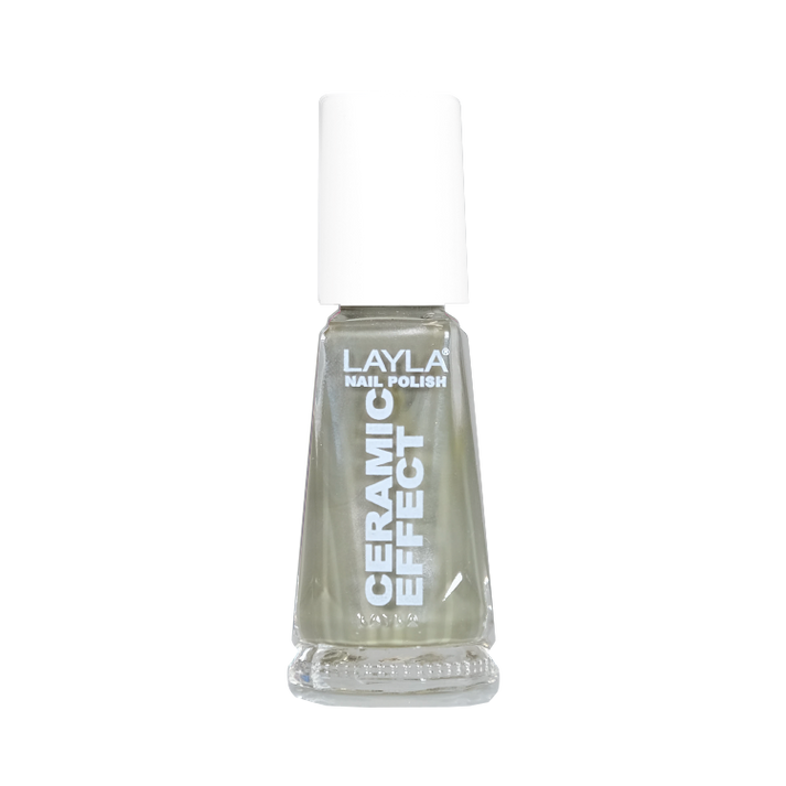 Layla Cosmetics Nail Polish Ceramic Effect N.35 Khaki Green - Lac de Unghii Clasic