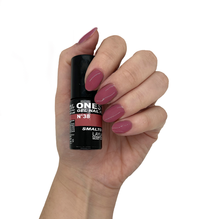 Layla Cosmetics One Step Gel Nail Polish N.38 Malva - Oja Semipermanenta