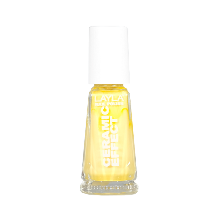 Layla Cosmetics Nail Polish Ceramic Effect N.41 Nice Little Yellow - Lac de Unghii Clasic