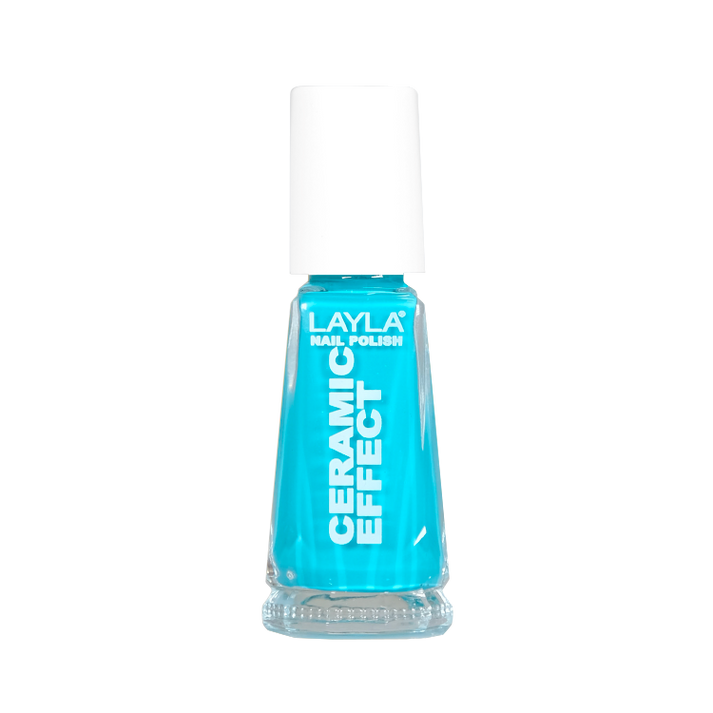 Layla Cosmetics Nail Polish Ceramic Effect N.42 Miami Green - Lac de Unghii Clasic