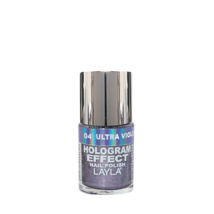 Layla Cosmetics Hologram Effect N.4 Ultra Violet - Lac de Unghii Clasic cu Efect Holografic