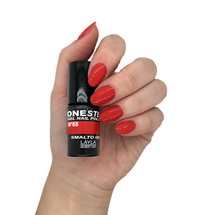 Layla Cosmetics One Step Gel Nail Polish N.55 Red Grooving - Oja Semipermanenta