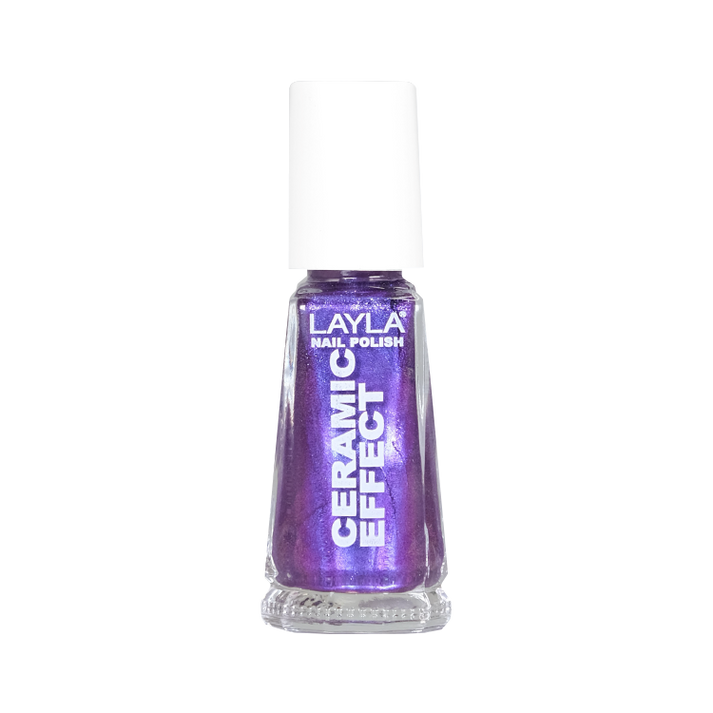 Layla Cosmetics Nail Polish Ceramic Effect N.64 Turn Blue Into Violet - Lac de Unghii Clasic