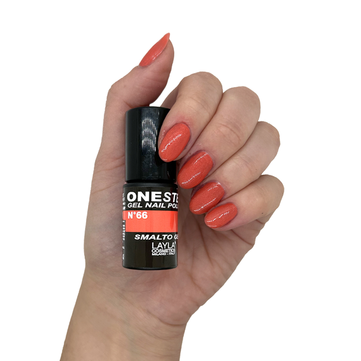 Layla Cosmetics One Step Gel Nail Polish N.66 Poppy Peach - Oja Semipermanenta