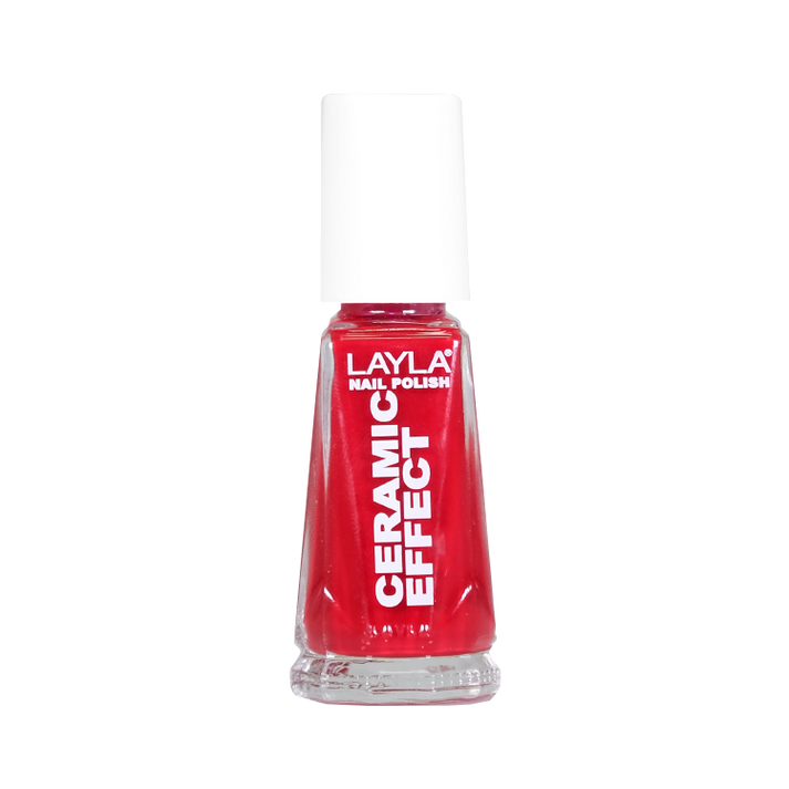 Layla Cosmetics Nail Polish Ceramic Effect N.6 Milan Red - Lac de Unghii Clasic