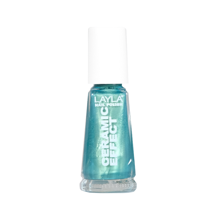 Layla Cosmetics Nail Polish Ceramic Effect N.72 Green Illusion - Lac de Unghii Clasic