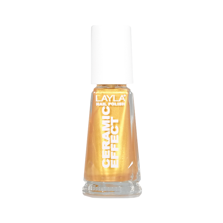 Layla Cosmetics Nail Polish Ceramic Effect N.75 Gold Finger - Lac de Unghii Clasic