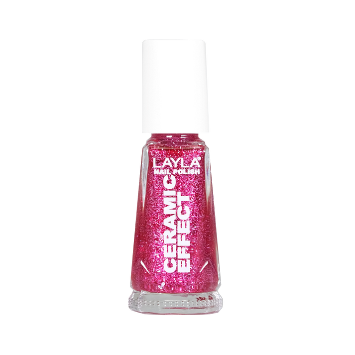 Layla Cosmetics Nail Polish Ceramic Effect N.78 Sparkle Pink Dream - Lac de Unghii Clasic