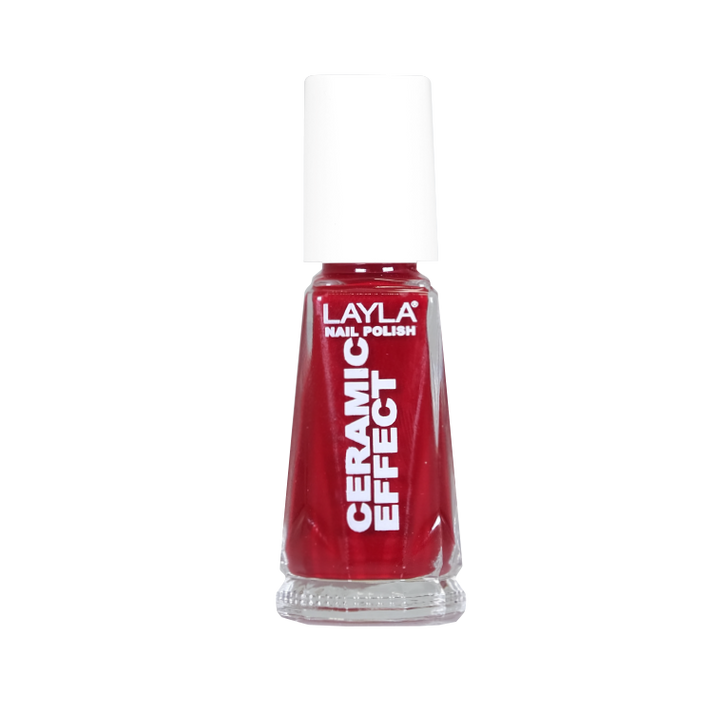 Layla Cosmetics Nail Polish Ceramic Effect N.7 Red Passion - Lac de Unghii Clasic
