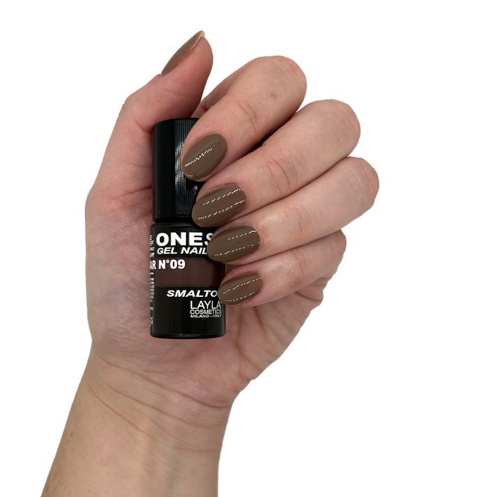 Layla Cosmetics One Step Gel Nail Polish N.9 Dark Brown Sugar - Oja Semipermanenta