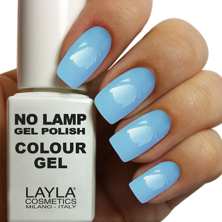 Layla Cosmetics No Lamp Gel Polish Colour N.18 Breezy Blue - Oja Semipermanenta Hibrida