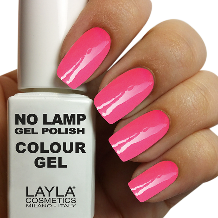 Layla Cosmetics No Lamp Gel Polish Colour N.21 Fluo Pink - Oja Semipermanenta Hibrida