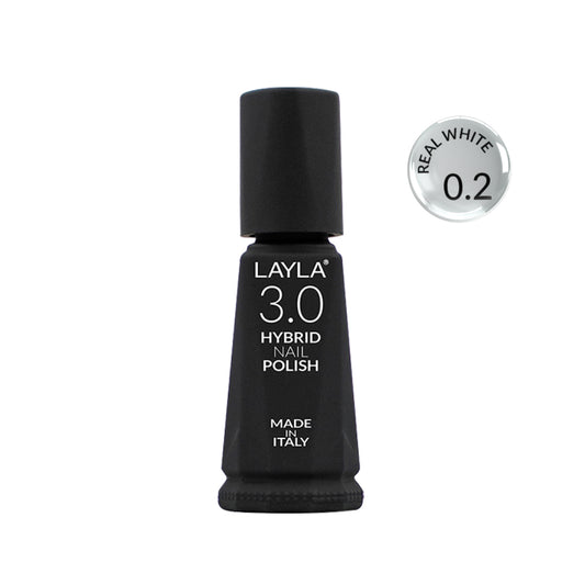 Layla Cosmetics 3.0 Hybrid Nail Polish N.2 Real White - Lac de Unghii Clasic
