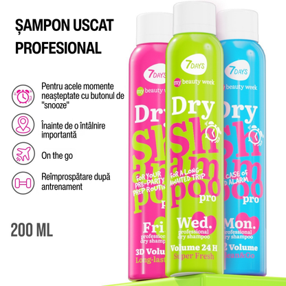 Sampon Uscat 7DAYS My Beauty Week 24 Hour Volume Super Fresh 200ml