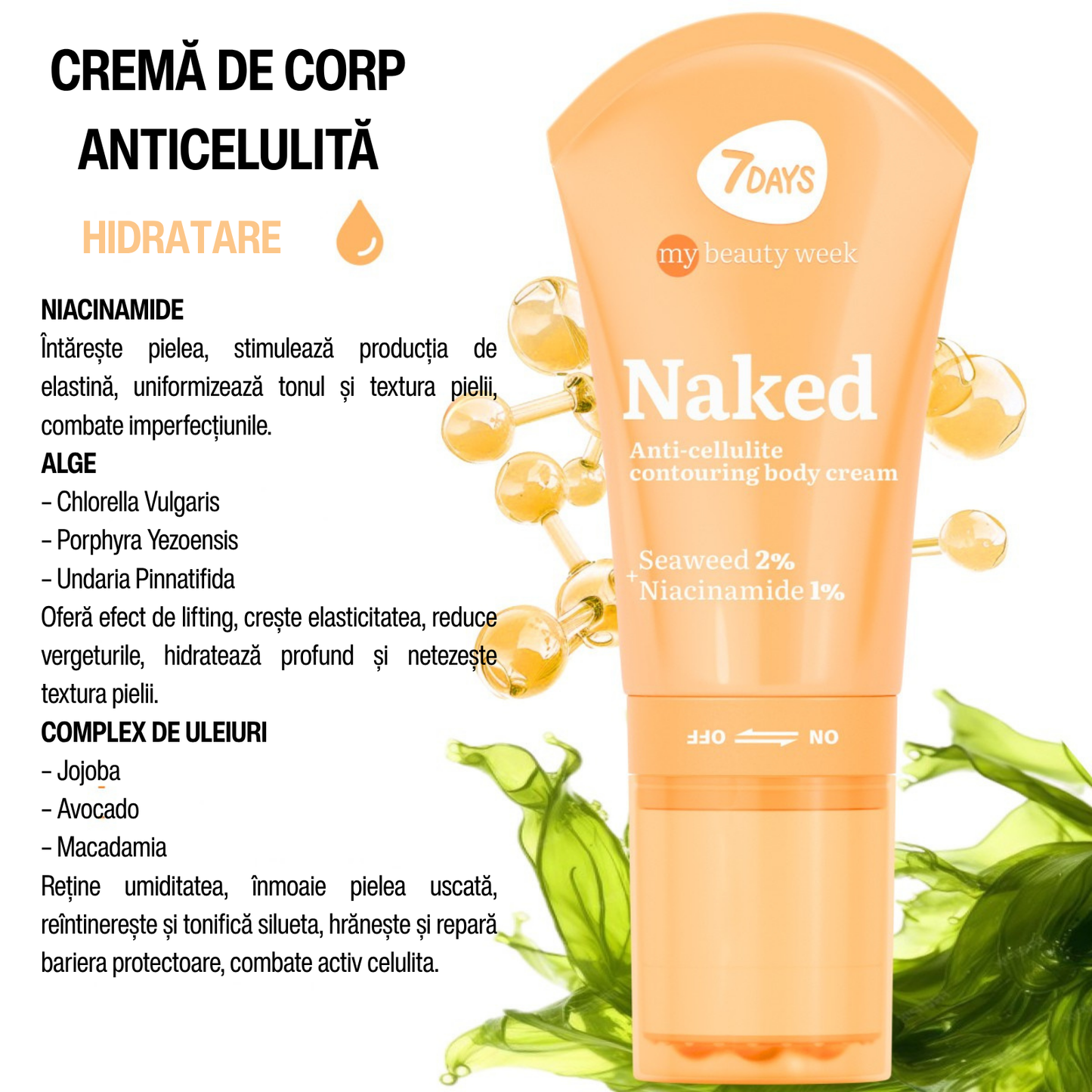 Crema Anti-Celulita 7DAYS My Beauty Week Naked Contouring Algae 130ml