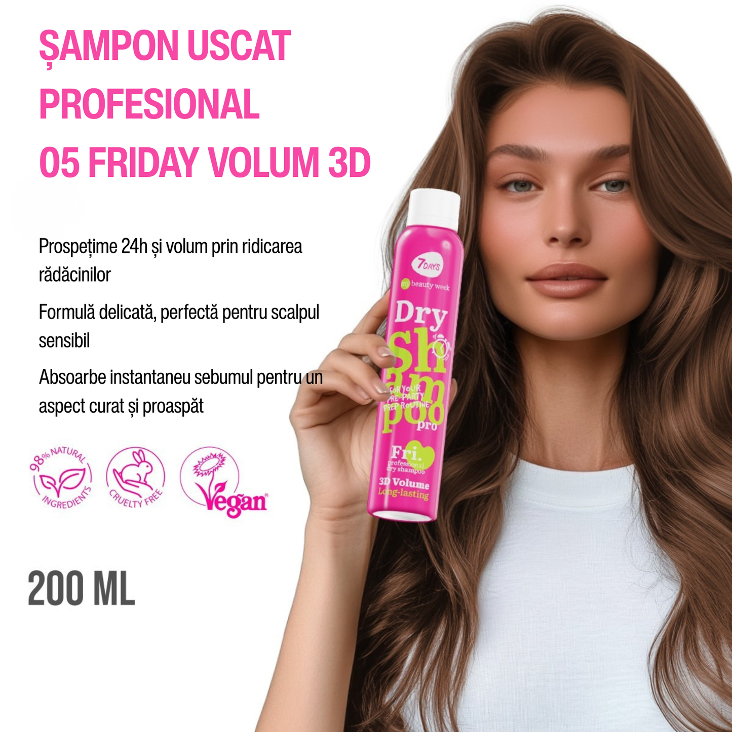 Sampon Uscat 7Days Long-Lasting Formula 3D Volume 200ml