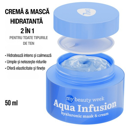 Masca cu Acid Hialuronic 2in1 7DAYS My Beauty Week Aqua Infusion 50ml