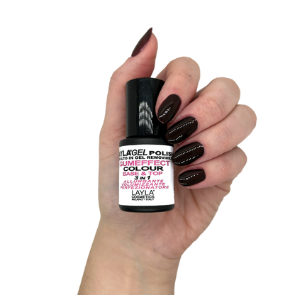 Layla Cosmetics Gumeffect Colour N.18 Mentirosa - Oja Semipermanenta Rubber