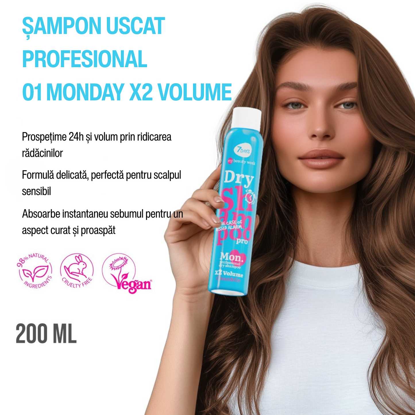 Sampon Uscat 7DAYS My Beauty Week Total Cleansing X2 Volume 200ml
