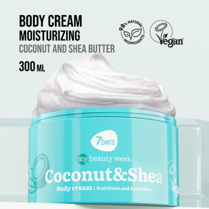 Crema de Corp 7DAYS Nutritie si Hidratare Cocos si Shea 250ml