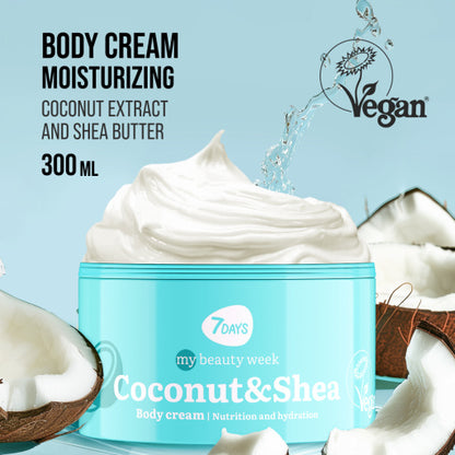 Crema de Corp 7DAYS Nutritie si Hidratare Cocos si Shea 250ml
