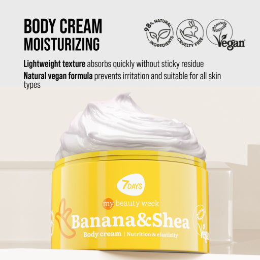 Crema de Corp 7DAYS Nutritie si Fermitate Banane si Shea 250ml