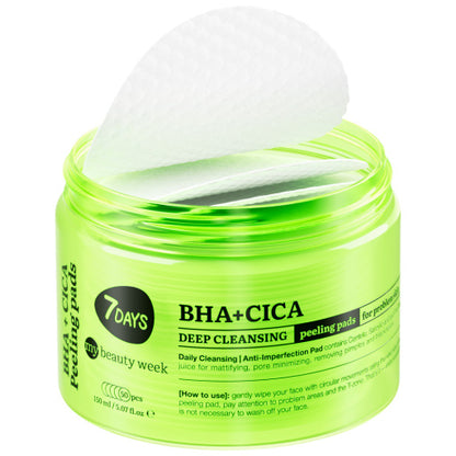 Dischete Faciale Exfoliante 7DAYS MBW BHA+CICA Curatare Profunda 50 buc 150ml