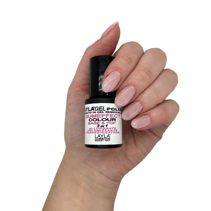 Layla Cosmetics Gumeffect Colour N.27 Comfy Pink - Oja Semipermanenta Rubber