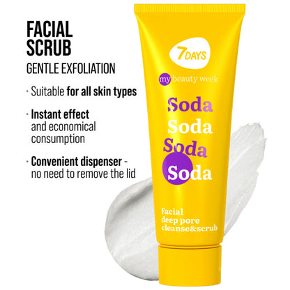 Exfoliant Facial 7DAYS My Beauty Week Soda Curatare Profunda 80ml