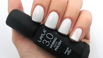 Layla Cosmetics 3.0 Hybrid Nail Polish N.2 Real White - Lac de Unghii Clasic