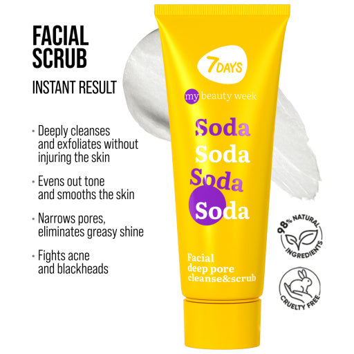 Exfoliant Facial 7DAYS My Beauty Week Soda Curatare Profunda 80ml