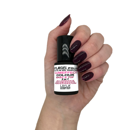 Layla Cosmetics Gumeffect Colour N.32 Purple Noire - Oja Semipermanenta Rubber
