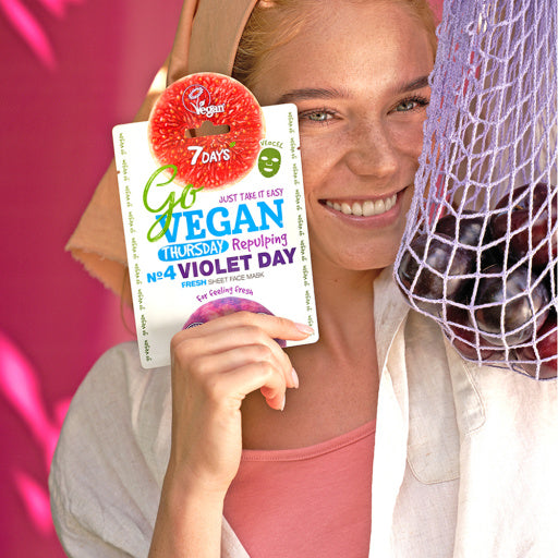 Masca Tip Servetel 7DAYS GoVegan Fresh Thursday Violet Day 25g